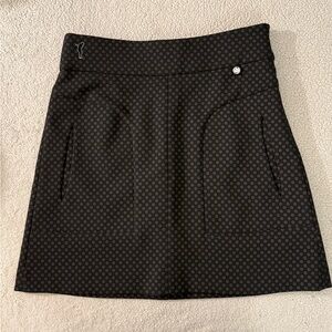 Golfino Women's Tennis Elegant Black Patterned Skort 16" Length Size USA 2